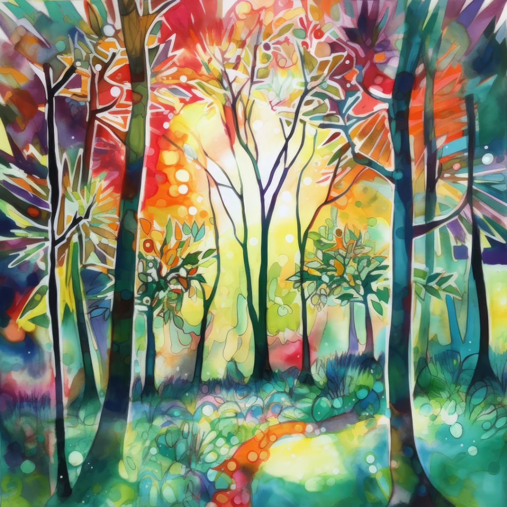 Mystical Enchanted Forest Canvas Print - 18x24 Magical Wall Decor