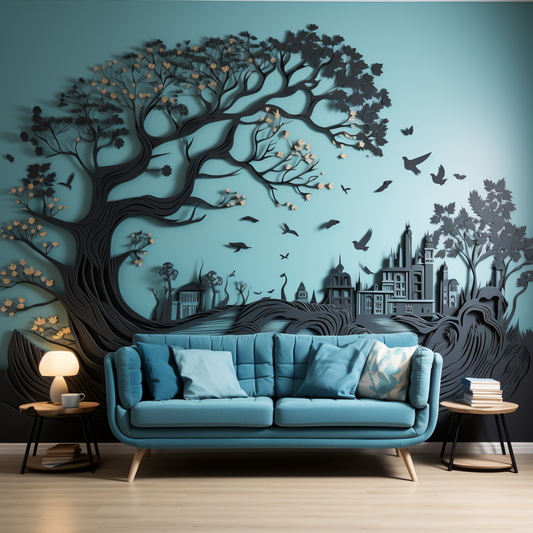 Elevate Your Space with Living Room Abstract Wall Decals