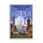 1934 Chicago World's Fair Travel Poster Canvas Art (16" x 24")