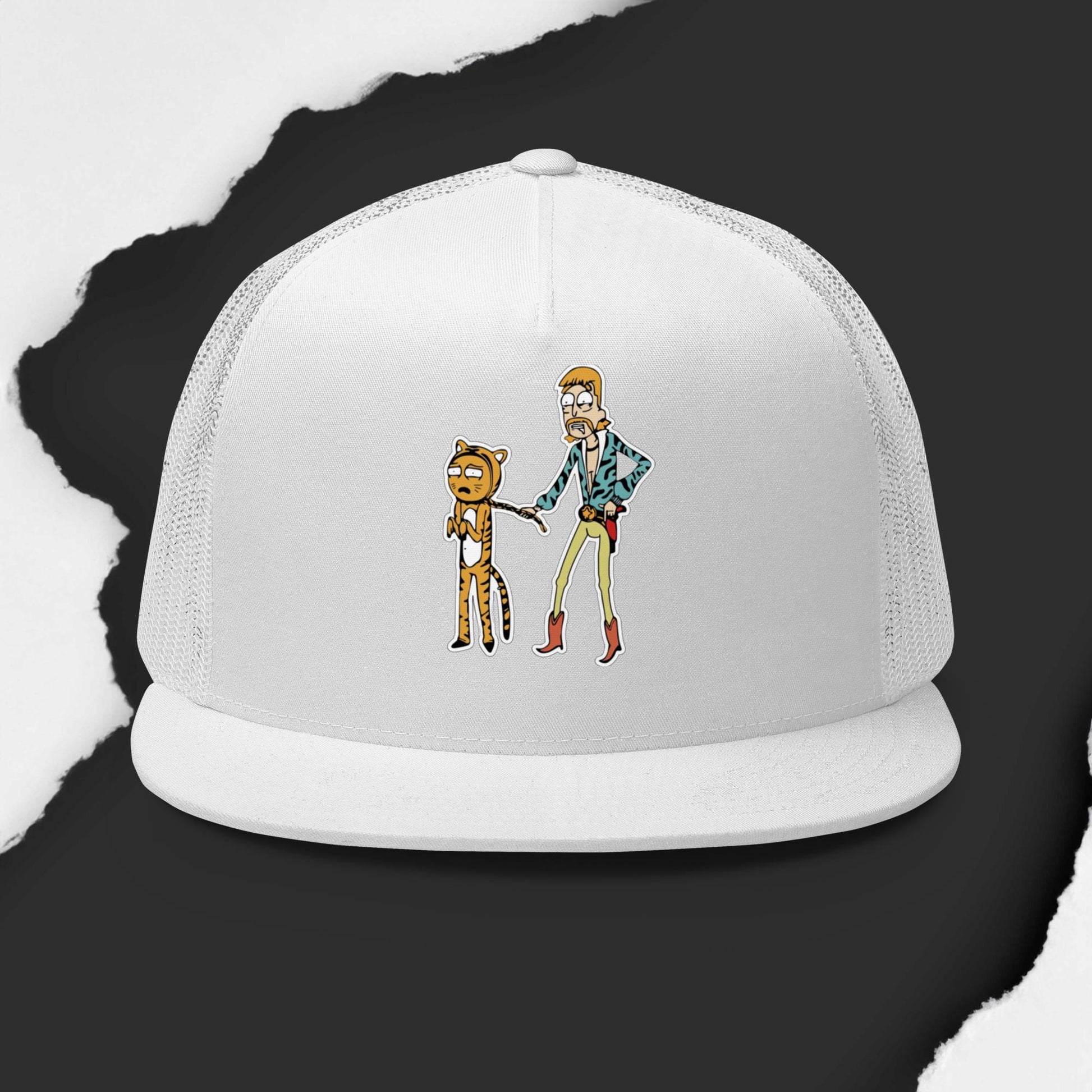 Lux Label Labs Trucker Cap - Rick and Morty Joe Exotic Design - luxlabellabs.com