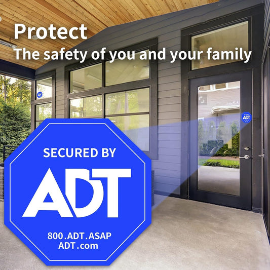 Authentic ADT Security Stickers – Protect Your Home with Real ADT Decals 3, 5, or 10 Pack