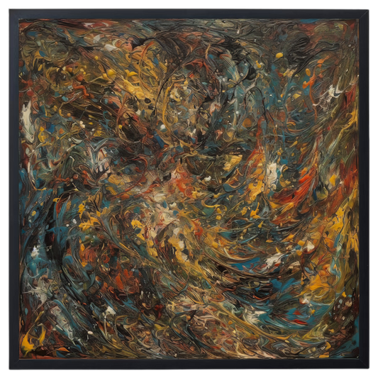 Chaos in Color - 19x19 Limited Edition Abstract Framed Art | Transform Your Space