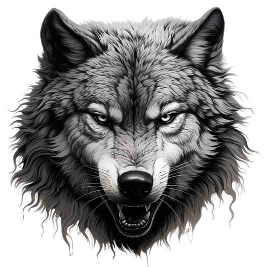 Entfessle den Alpha Within Wolf Head Aufkleber