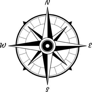 6" Seafarer's Choice: Rugged Compass Rose Decals for Reliable Direction