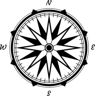 6" Seafarer's Choice: Rugged Compass Rose Decals for Reliable Direction