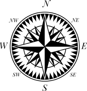 6" Navigate with Precision: Premium Compass Rose Decals for Boats