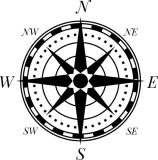 6" Navigate with Precision: Premium Compass Rose Decals for Boats