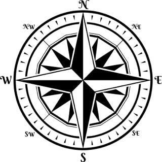 6" Seafarer's Choice: Rugged Compass Rose Decals for Reliable Direction