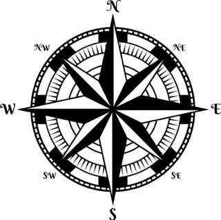 6" Seafarer's Choice: Rugged Compass Rose Decals for Reliable Direction