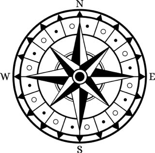 6" Seafarer's Choice: Rugged Compass Rose Decals for Reliable Direction