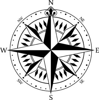 6" Seafarer's Choice: Rugged Compass Rose Decals for Reliable Direction