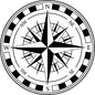 6" Navigate with Precision: Premium Compass Rose Decals for Boats