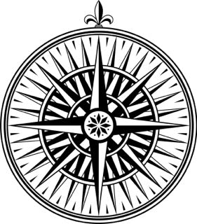 6" Navigate with Precision: Premium Compass Rose Decals for Boats