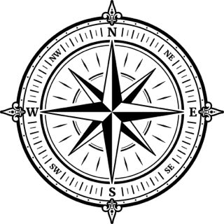 6" Navigate with Precision: Premium Compass Rose Decals for Boats