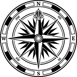 6" Enhance Your Vessel's Look: Durable Compass Rose Navigation Decals