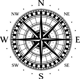 6" Navigate with Precision: Premium Compass Rose Decals for Boats
