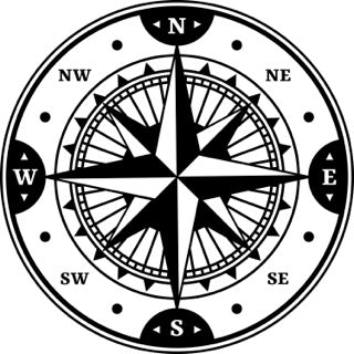 6" Navigate with Precision: Premium Compass Rose Decals for Boats