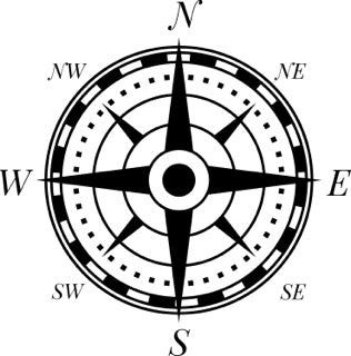 6" Navigate with Precision: Premium Compass Rose Decals for Boats