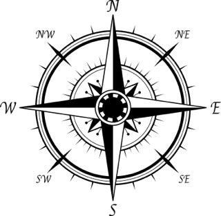 6" Seafarer's Choice: Rugged Compass Rose Decals for Reliable Direction