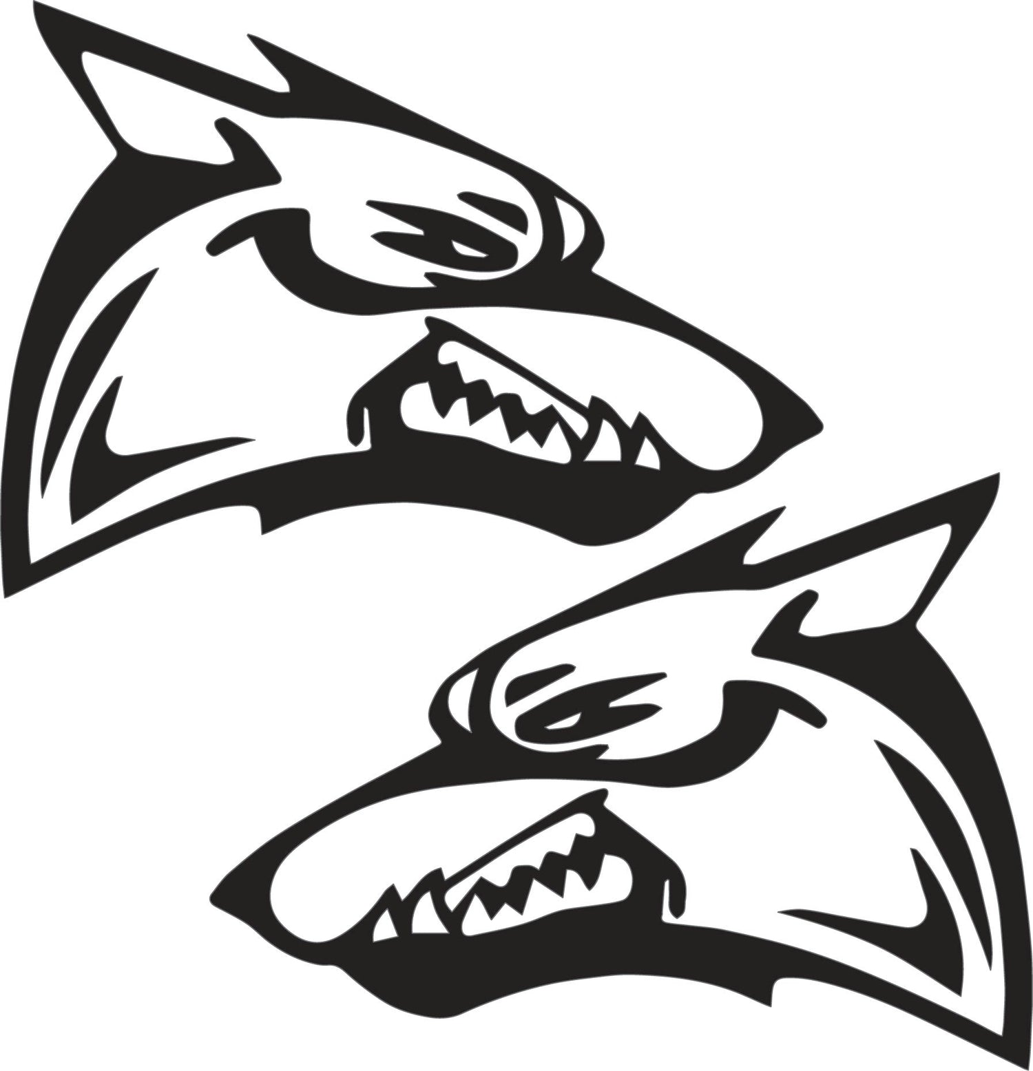 Coyote Decal Kit with Gray Outlines for Off-Road Vehicles