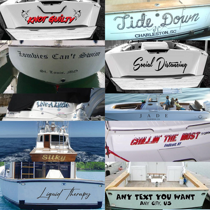 Signature Boat Decals: Premium Craftsmanship & Personalized Name Lettering - luxlabellabs.com