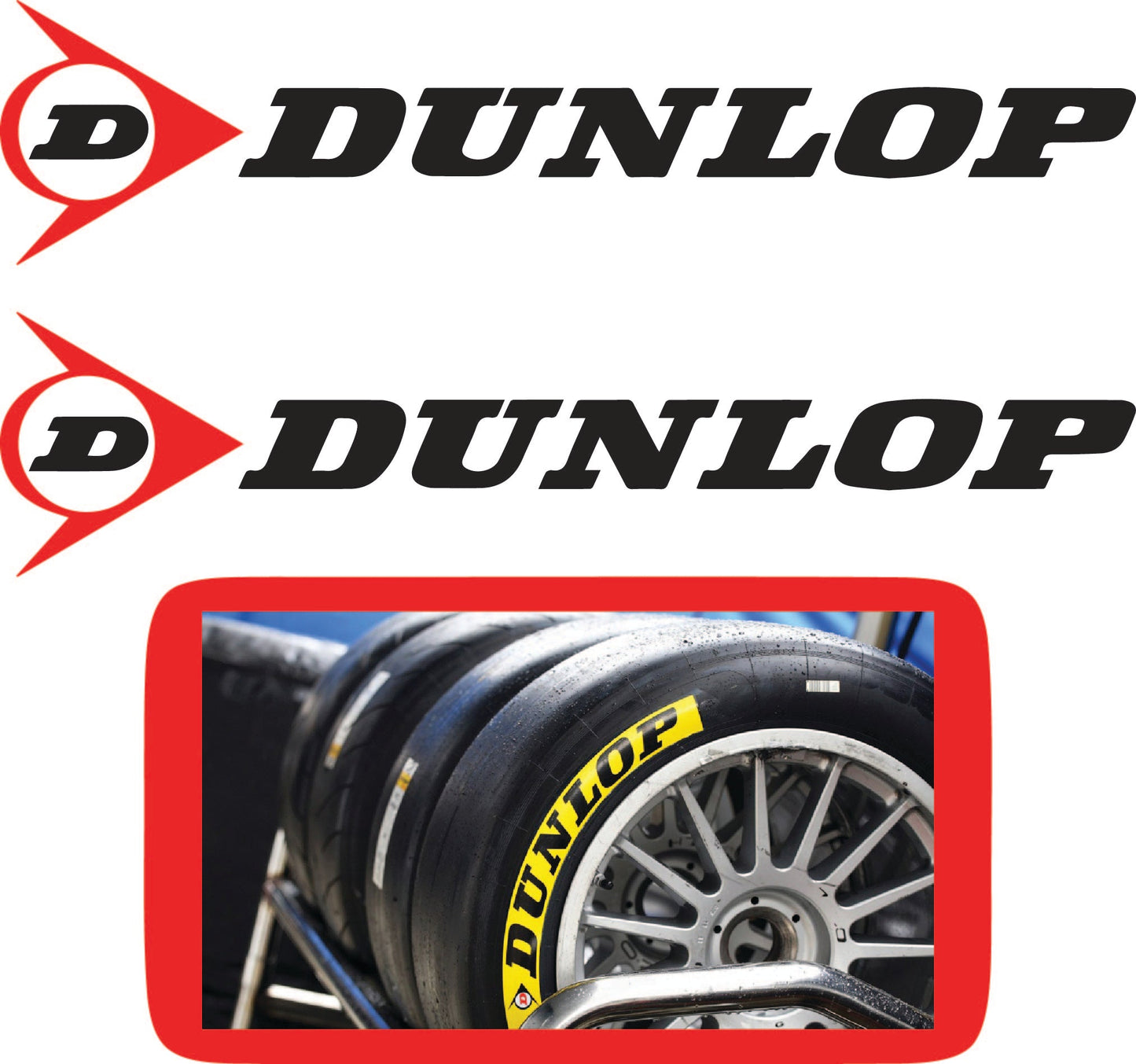 Dunlop Rubber Logo Vinyl Decal - Premium Gloss Finish - luxlabellabs.com