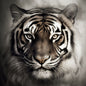 Regal Tiger Portrait - Majestic Wildlife Canvas Art 18" X 24" - luxlabellabs.com