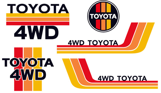 Exklusives individuelles Vinyl-Aufkleber-Set für den Toyota 4WD – Werten Sie Ihr Fahrerlebnis auf 