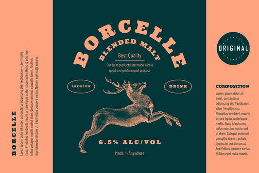 Borcelle Blended Malt Whisky – Customizable Premium Whisky Label – 6.5% ALC/VOL