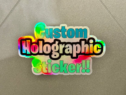 Customizable Prism Holographic Stickers - Bulk Orders | Superior Shine & Durability - luxlabellabs.com