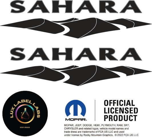 Jeep Sahara Mountain Side Hood Vinyl Decal - Premium Gloss Finish