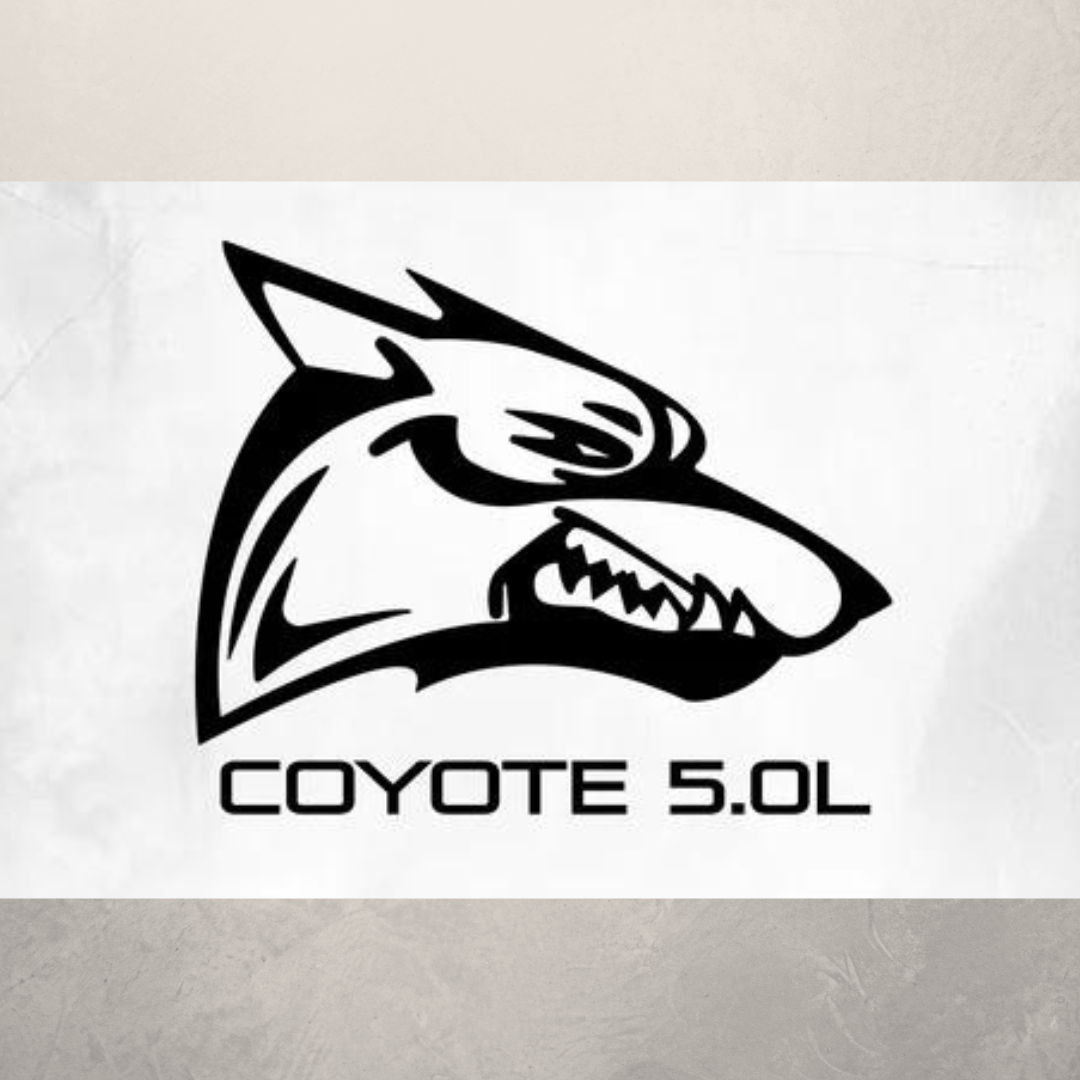 Coyote 5.0L Growler Emblem Decal - Aggressive Vinyl Sticker for Ford Mustang