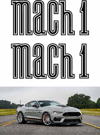 Mustang Mach 1 SVG Decal Kit for Cricut and Silhouette