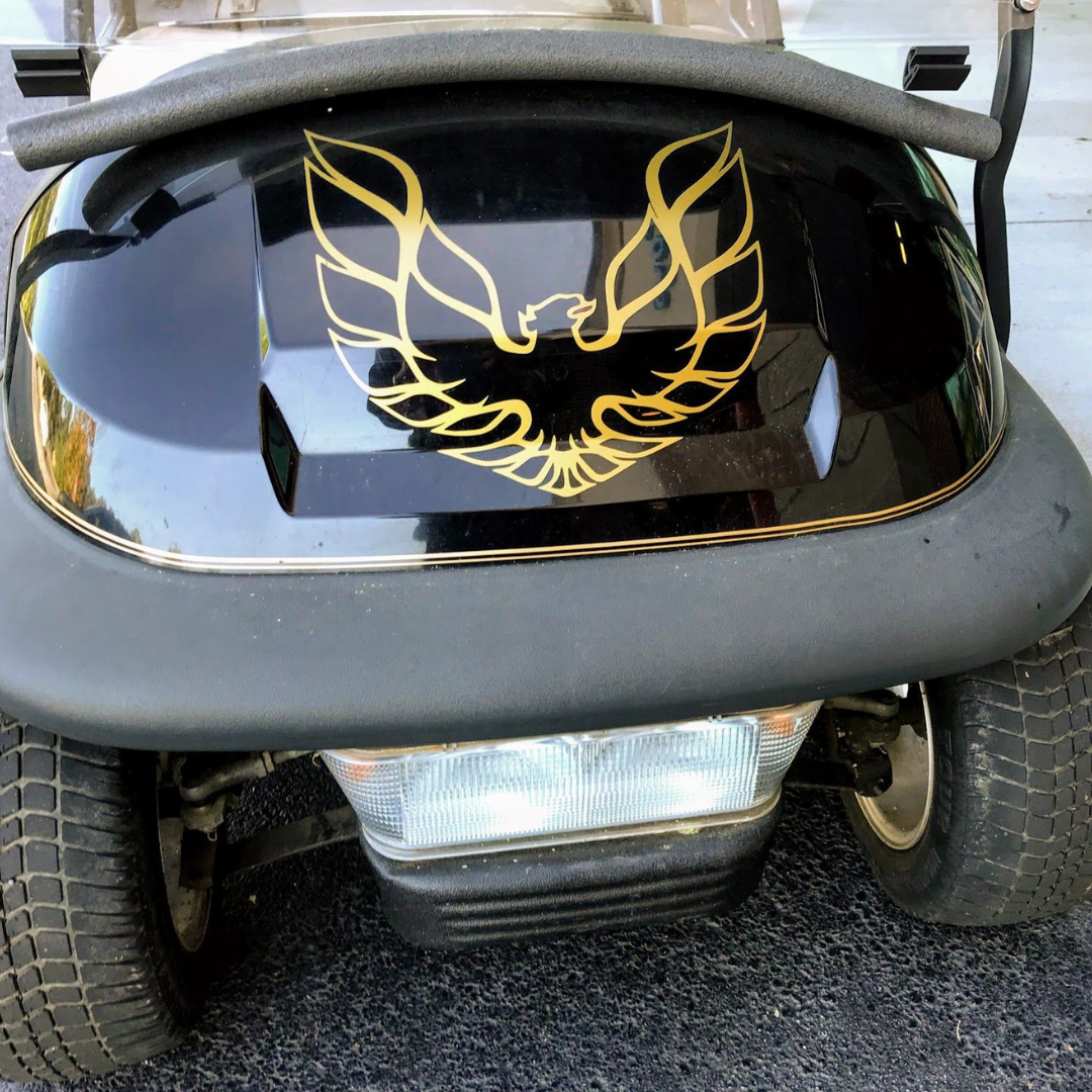 Phoenix Firebird Golf Cart Decal Kit - Premium Quality from Lux Label Labs