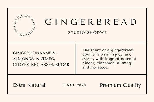 Customizable Gingerbread Soy Candle Label for Craft Makers – Premium, Ready-to-Use Design