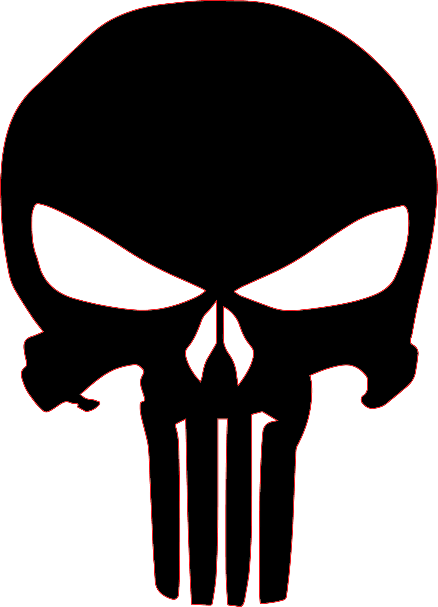 Punisher Skull Vinyl Decal - Premium Gloss Finish - luxlabellabs.com