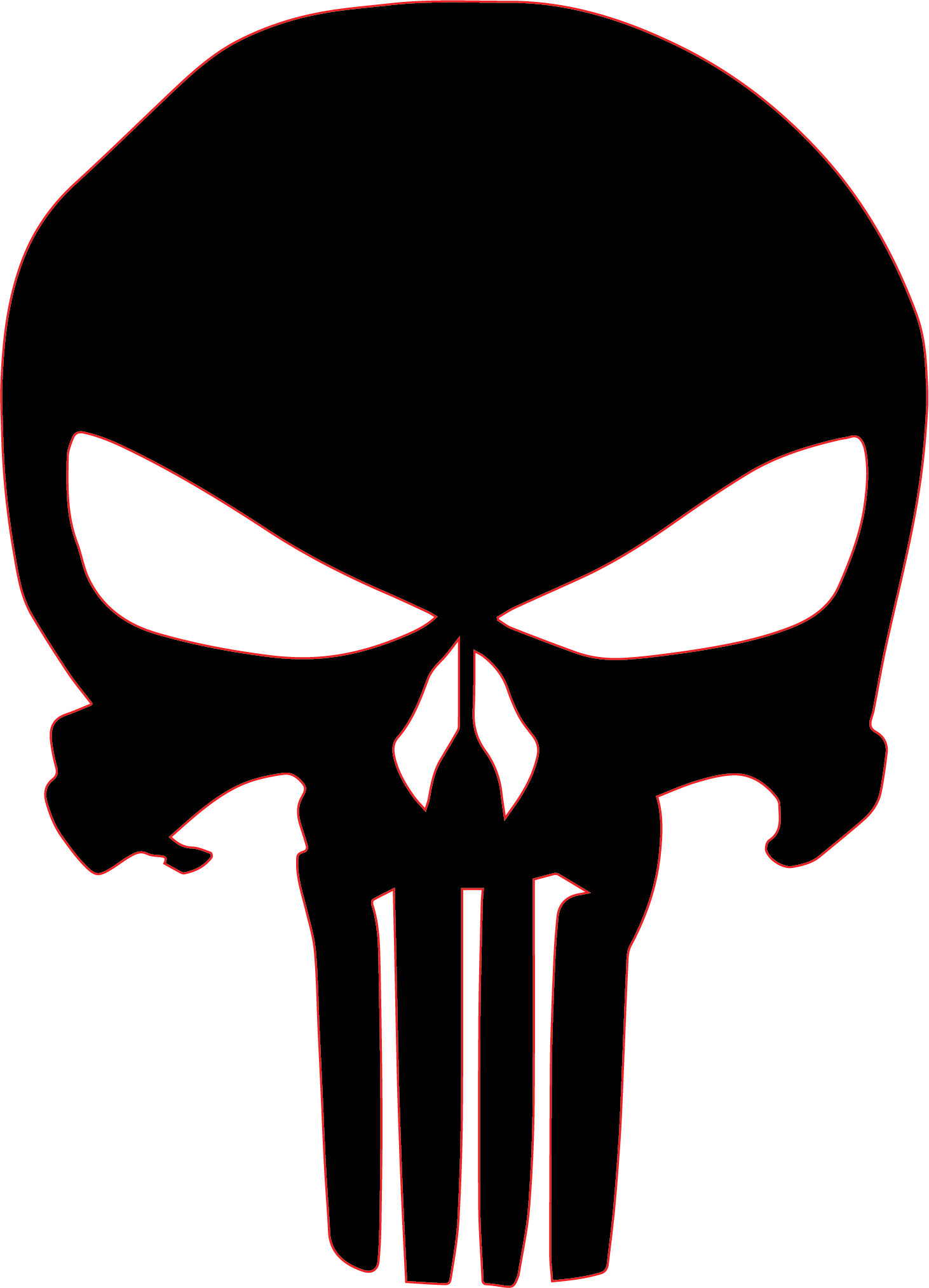 Punisher Skull Vinyl Decal - Premium Gloss Finish - luxlabellabs.com