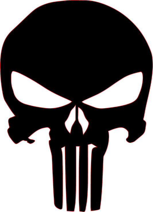 Punisher Skull Vinyl Decal - Premium Gloss Finish - luxlabellabs.com