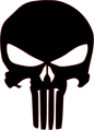 Punisher Skull Vinyl Decal - Premium Gloss Finish - luxlabellabs.com