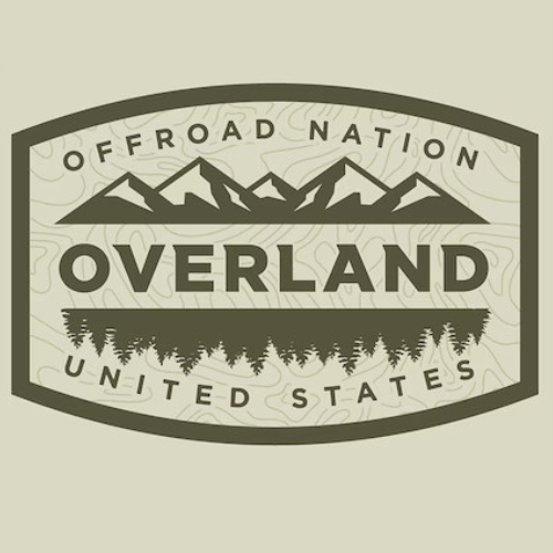 Premium Overland Rectangle with Forest and Mountain Decal – Lux Label Labs