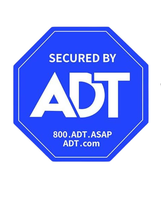 Authentic ADT Security Stickers - Deter Intruders with 12 Visible Window Decals for Home Protection