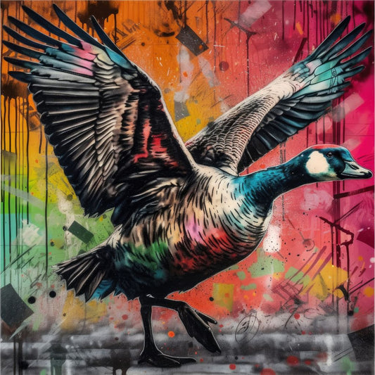 Urban Flight - Majestic Goose Canvas Print 18" x 24"