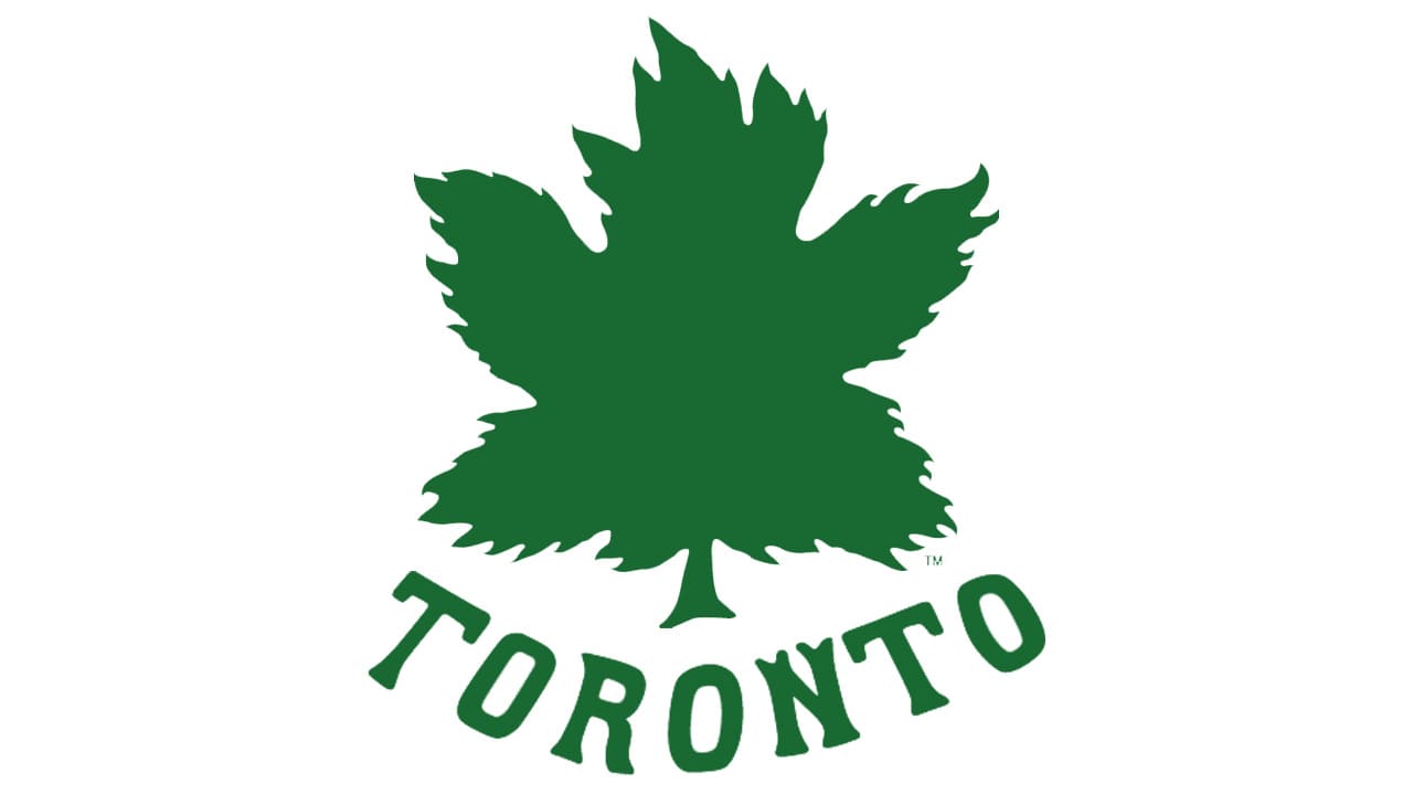 Toronto Maple Leafs 12"x12" Logo Aufkleber 1926 - 1927 Original Green Leaf 