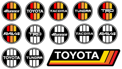 Premium Toyota Inspired Car Decals Custom Vinyl Stickers for 4Runner, RAV4, Tacoma, TRD, Tundra - luxlabellabs.com