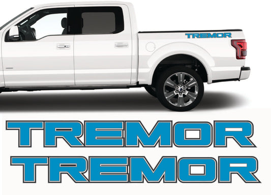 Tremor 4x4 Vinyl Decal Kit - Premium Gloss Finish Blue (Includes 2 Tremor 4x4 Decals) - luxlabellabs.com