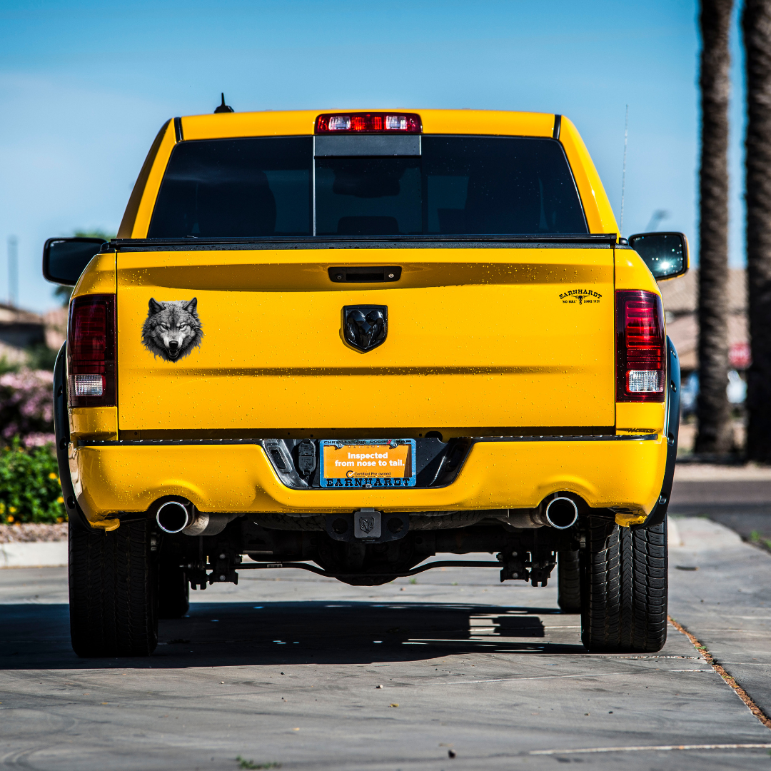 Alpha Wolf Decal – Bold Custom Wolf Head Truck Vinyl Graphic - luxlabellabs.com