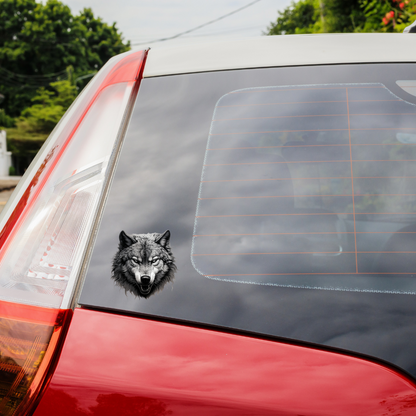 Alpha Wolf Decal – Bold Custom Wolf Head Truck Vinyl Graphic - luxlabellabs.com