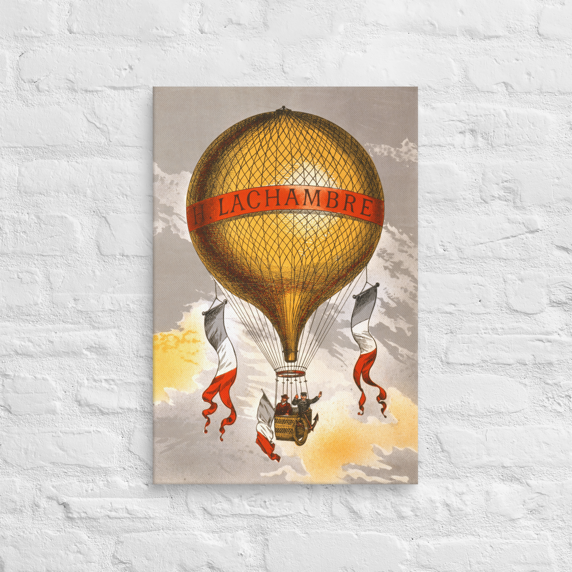 Vintage Hot Air Balloon Canvas Print - H. Lachambre Design - luxlabellabs.com