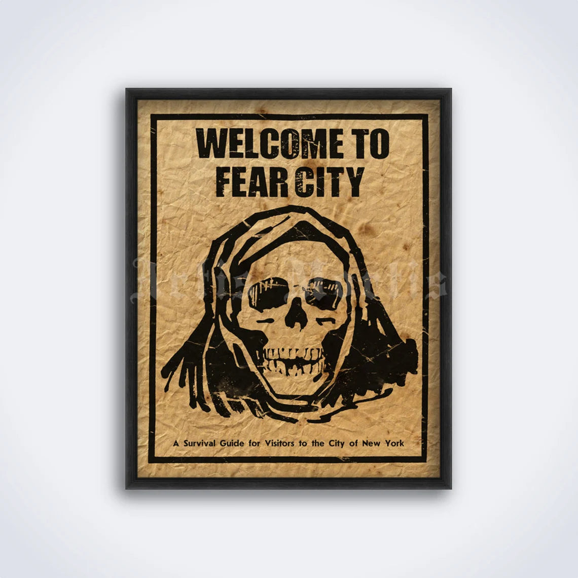 Welcome to Fear City" Vintage Art Print – Iconic NYC 1975 Poster