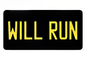 Customizable Will Run License Plate Car Decal - luxlabellabs.com